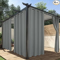 HolidayIdeas Outdoor Curtains for Patio Waterproof, 4 Panels - 54 x 84 Inch - Privacy Protection & Light Filtering Curtains Grey Grommet Outside Curtains for Porch, Gazebo, Pergola, Backyard