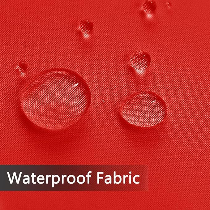 SpaceDresser Waterproof Outdoor Sheer Curtains for Patio - 4 Panels Rod Pocket Indoor Voile Sheer Curtain for Living Room,52W x 96L inch, Red