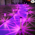 Christmas Solar Lights Outdoor 10 Pack Solar Pathway Lights Outdoor Halloween Decorations Waterproof Yard Lighting for Driveway Garden Walkway Path Landscape Lawn