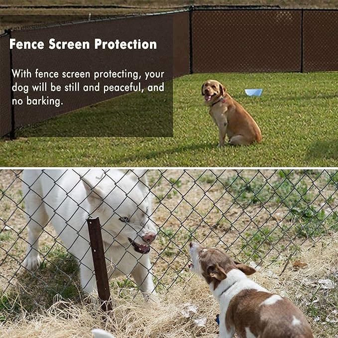 UPGRADE Privacy Fence Screen 4'x77' Brown Outdoor 90% Visibility Blockage 170 GSM Mesh Shade Cover Panels for Backyard,Balcony,Home Decoration with Zip Ties,Customized Avaliable