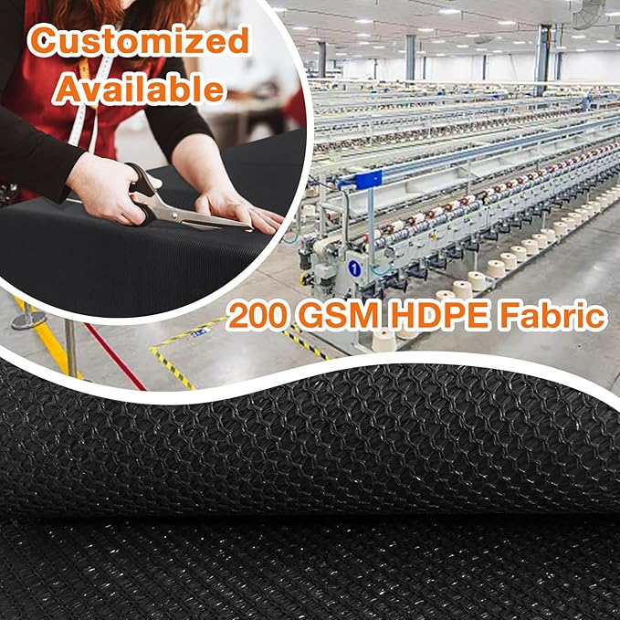Artpuch Outdoor Pergola Shade Cover 6x15 FT Sun Shade Cloth with Grommets Black 90% UV Protection Canopy Patio Privacy Screen (Customized Available)