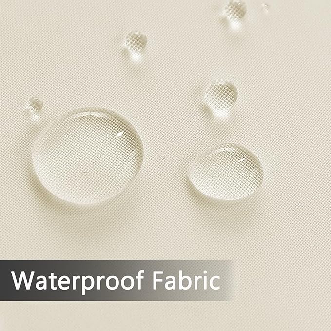 SpaceDresser Waterproof Outdoor Sheer Curtains for Patio - 2 Panels Rod Pocket Indoor Voile Sheer Curtain for Living Room,52W x 120L inch,Ivory