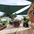 Patio Paradise 21' x 21' x 21' Sun Shade Sail Triangle Canopy Shade Cloth Fabric Sunlight Block Patio Pergola Cover HDPE Deck Awning for Outdoor Backyard Roof Shading, Green