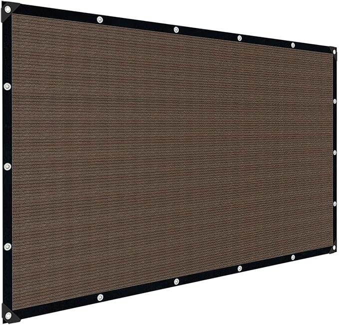 Mocha Sun Shade Cloth,Pergola Shade Cover with Reinforced Grommets,90% Shade Fabric Fence Privacy Screen Balcony,Pergola Shade Cover Canopy Garden Carport Porch Deck Patio Shade,16x16FT