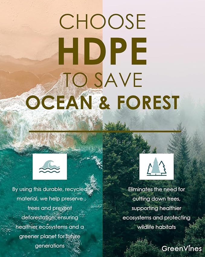 GREENVINES Outdoor Dining Chairs Set of 2 | HDPE | Patio Chair | All-Weather | Teak
