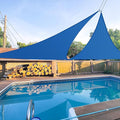 E&K Sunrise 12' x 12' x 12' Sun Shade Sail Triangle Canopy Shade Cover UV Block for Patio Backyard Garden Outdoor (Blue)