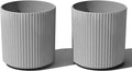 Veradek Demi Series Round Planter for Porch, Patio, Backyard | Durable Plastic-Stone Composite Material | Modern Décor for Tall Plants, Flowers