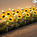 Solar Lights Outdoor Garden Decor,4 Pack Sunflower with Firefly Lights,Solar Flowers Lights Waterproof,Birthday Gifts for Mom Women Grandma,Outside Decorative Garden Stakes for Yard Patio Porch Lawn