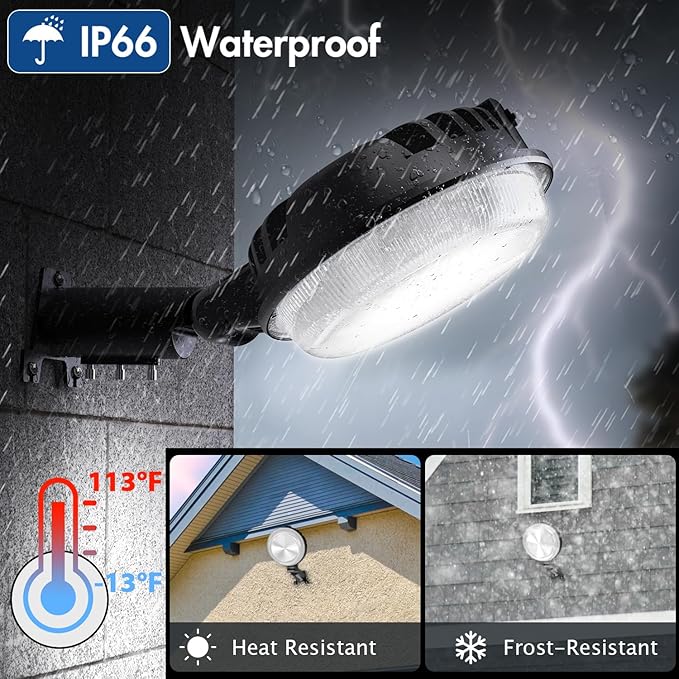 LED Barn Light, 150W 20000LM Dusk to Dawn Outdoor Lighting with Adjustable Angle Photocell, 6500k Daylight IP66 Waterproof Outdoor Street Lights for Yard, Garage, Farmhouse, Security Light