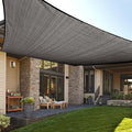 LOVE STORY Custom Size 9'x12' Dark Grey Sun Shade Sail Rectangle UV Block Canopy Patio Sail Sunshades Fabric for Outdoor Garden Carport (We Make Custom Size)