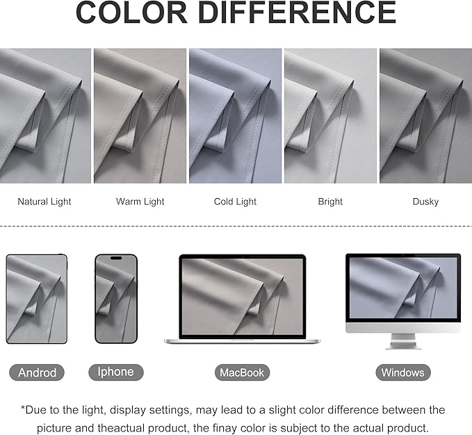 RYB HOME Extra Wide Outdoor Curtains for Patio Waterproof Heavy Duty Thermal Insulated in Summer Full Coverage Privacy for Porch, Cabana & Pool, W150 x L95, Light Grey, 1 Panel