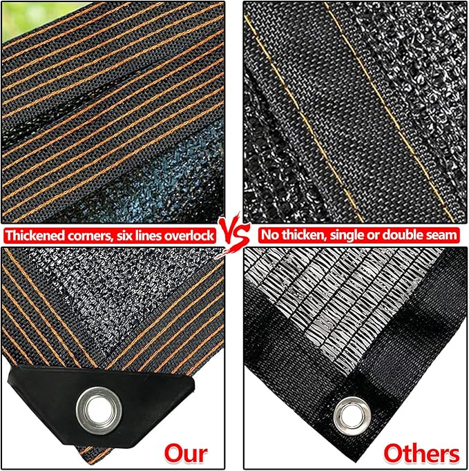 QLOFEI 18x30 FT Shade Cloth for Garden, 80-90% Sunblock Shade Neting Cover with Grommets, Sun Screens for Patio Plants Greenhouse, Shade Sails for Kennel Chicken Coop Pergola Outdoor