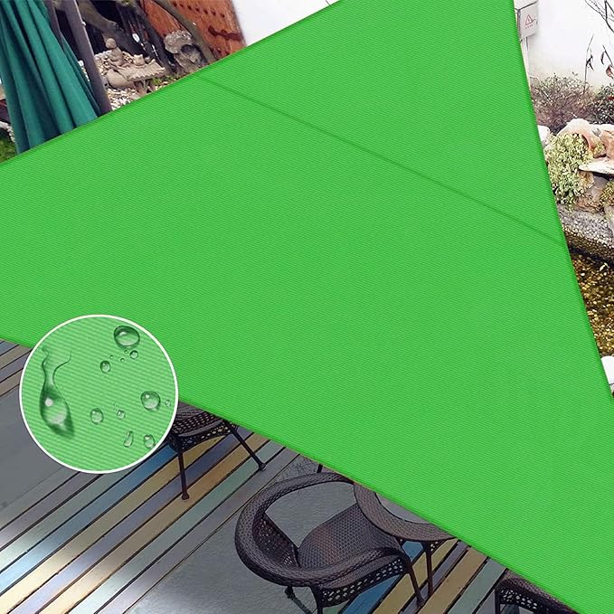LOVE STORY Right Triangle 12'x15'x19.2' Waterproof Sun Shade Sail Canopy UV Block for Outdoor Patio Backyard Carport,Fruit Green(We Make Custom Size)