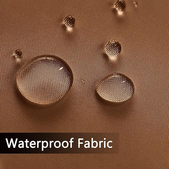 SpaceDresser Waterproof Outdoor Sheer Curtains for Patio - 2 Panels Rod Pocket Indoor Voile Sheer Curtain for Living Room,52W x 96L inch, Brown