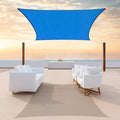 ColourTree TAPR1616 Custom Size 6' x 11' Blue Sun Shade Sail Canopy UV Block UPF50 Rectangle - Commercial Standard Heavy Duty - 190 GSM - 3 Years Warranty