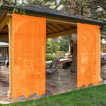 SpaceDresser Waterproof Outdoor Sheer Curtains for Patio - 2 Panels Rod Pocket Indoor Voile Sheer Curtain for Living Room,52W x 108L inch, Orange