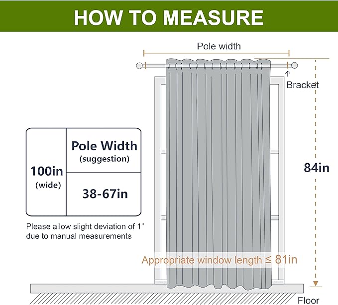 NICETOWN Glass Door Curtains for Window - Wide Thermal Curtain Panels, Sliding Door Drapes, Extra Wide Curtains (Fresh Green, 100 inches Wide x 84 inches Long)
