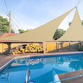 E&K Sunrise 28' x 28' x 28' Sun Shade Sail Triangle Canopy Shade Cover UV Block for Patio Backyard Garden Outdoor (Sand)