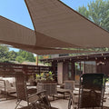 LOVE STORY Custom Size 6'x6'x6' Brown Sun Shade Sail Triangle Sunhsade Fabric Awning Canopy for Patio Backyard Carport Pergola (Customized)