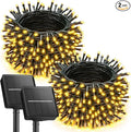 Brightown 2 Pack Solar String Lights Outdoor Waterproof, 92Ft 240 LED Solar Lights Outdoor with 8 Modes, Outdoor Light Solar Powered for Patio Yard Tree Garden Party Decorations, Warm White
