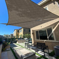 SUNLAX Sun Shade Sail 15' x 15' x 15' Brown Rectangle Canopy Sail Shade Cover UV Block Permeable Sunshade Outdoor for Patio Backyard Deck Pergola (We Make Custom Size)
