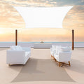 ColourTree 10' x 20' White Rectangle CTAPS16 Sun Shade Sail Canopy Mesh Fabric UV Block UPF50 - Commercial Heavy Duty - 190 GSM - 3 Years Warranty