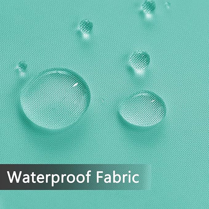 SpaceDresser Waterproof Outdoor Sheer Curtains for Patio - 2 Panels Rod Pocket Indoor Voile Sheer Curtain for Living Room,100W x 84L inch, Turquoise