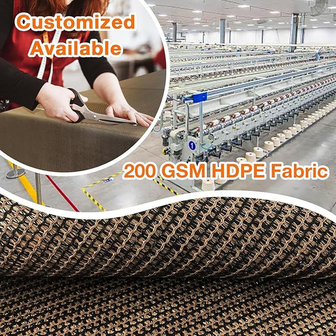 Artpuch Outdoor Pergola Shade Cover 6x8 FT Sun Shade Cloth with Grommets Mocha 90% UV Protection Canopy Patio Privacy Screen (Customized Available)