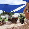 Patio Paradise 18' x 18' x 18' Sun Shade Sail Triangle Canopy Shade Cloth Fabric Sunlight Block Patio Pergola Cover HDPE Deck Awning for Outdoor Backyard Roof Shading, Blue