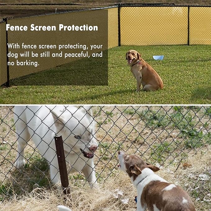 UPGRADE Privacy Fence Screen 8'x6' Sand Outdoor 90% Visibility Blockage 170 GSM Mesh Shade Cover Panels for Backyard,Balcony,Home Decoration with Zip Ties,Customized Avaliable