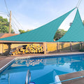 E&K Sunrise 25' x 25' x 25' Sun Shade Sail Triangle Canopy Shade Cover UV Block for Patio Backyard Garden Outdoor (Turquoise)