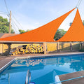 E&K Sunrise 9' x 9' x 9' Sun Shade Sail Triangle Canopy Shade Cover UV Block for Patio Backyard Garden Outdoor (Orange)