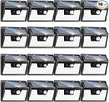 Peasur Solar Powered Lights Outdoor, 140LED 16Pack Motion Sensor Light Outside, IP65 Waterproof Fence Security Lighting with 3 Modes for Yard Wall Garden Cool White