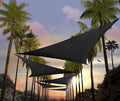 Amgo Custom Size 25' x 25' x 25' Black Triangle Sun Shade Sail Order to Make Canopy Awning UPF50+ AGSLT, 95% UV Blockage, Water & Air Permeable, 200GSM Commercial Standard (We Customize)