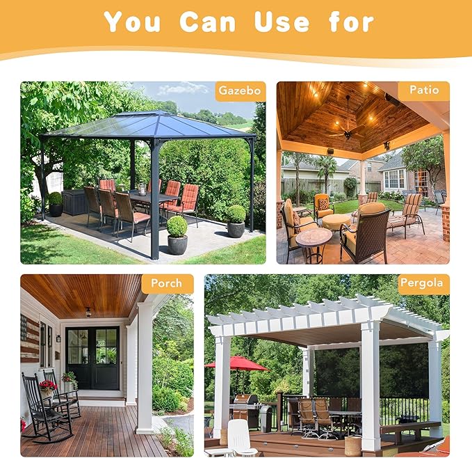 HolidayIdeas Outdoor Curtains for Patio Waterproof, 2 Panels - 54 x 84 Inch - Privacy Protection & Light Filtering Curtains Grommet Outside Curtains for Porch, Gazebo, Pergola, Backyard (Cream)
