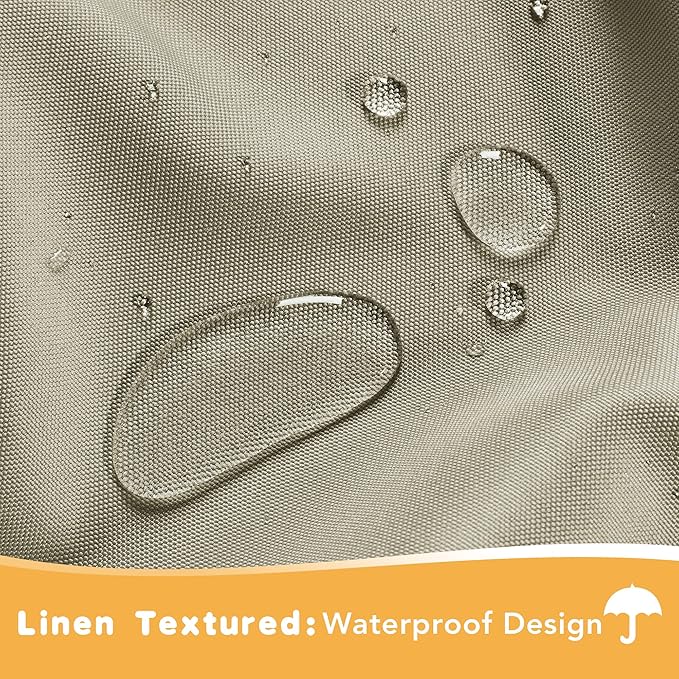 HolidayIdeas Extra Wide Outdoor Curtains for Patio Waterproof, 2 Panels - 110 x 95 Inch - Privacy & Light Filtering Curtains Grommet Outside Curtains for Porch, Gazebo, Pergola, Backyard (Taupe)