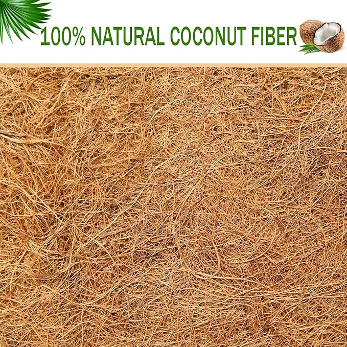 bboUod 2 pcs Garden Coconut Planter Liners Preformed Window Box Liners Natural Trough Coco Liner Coir Mats (24 inch)