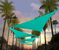 Amgo Custom Size 11' x 11' x 11' Turquoise Triangle Sun Shade Sail Order to Make Canopy Awning UPF50+ AGSLT, 95% UV Blockage, Water & Air Permeable, 200GSM Commercial Standard (We Customize)