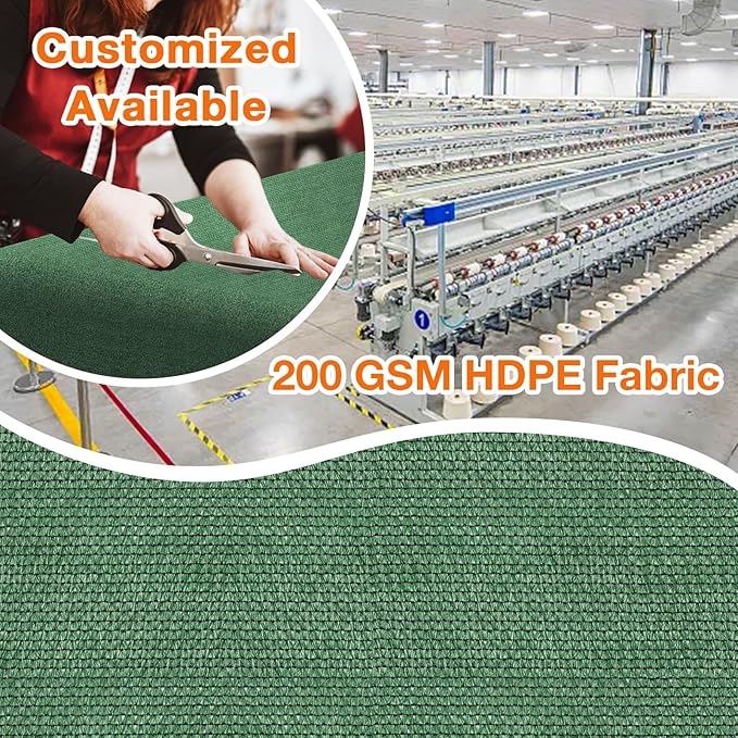 Artpuch Outdoor Pergola Shade Cover 7' X 8' Sun Shade Cloth with Grommets, 90% UV Protection Canopy Patio Privacy Screen (Customized Available) GN107, Green