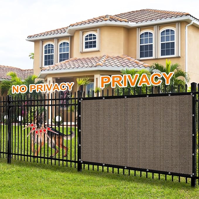 Artpuch 90% Sun Shade Cloth, 5 x 12 FT Pergola Shade Cover Canopy with Grommets, Sun Screen Fabric Tarp for Patio, Outdoor, Garden, Backyard, Mocha