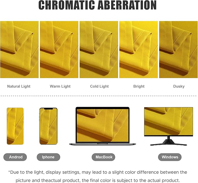 BONZER Outdoor Curtains for Patio Water Resistant Heavy Privacy Light Filtering Grommet Outside Curtains for Porch, Pergola, Gazebo, 1 Panel, 54W x 95L inch, Yellow