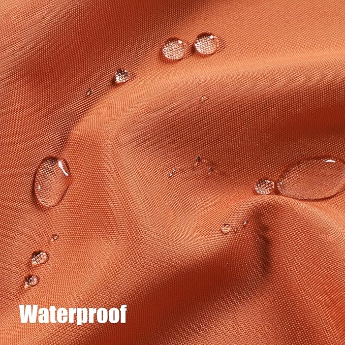 BONZER Outdoor Waterproof Curtains for Patio Wide Grommet Light Filtering Outside Curtains for Gazebo, Porch, Pergola, Pavilion, 1 Panel, 110W x 120L inch, Mecca Orange