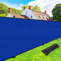 UPGRADE Privacy Screen 6' x 50' Fence Commercial Shade Cover with Brass Grommets Heavy Duty Perfect for Outdoor Back Yard, Blue, Customizable