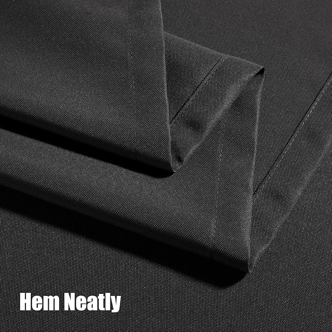 BONZER Outdoor Curtains for Patio Water Resistant Heavy Privacy Light Filtering Grommet Outside Curtains for Porch, Pergola, Gazebo, 1 Panel, 54W x 108L inch, Charcoal