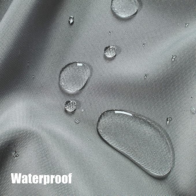 BONZER Waterproof Indoor/Outdoor Curtains for Patio Thick Privacy Wide Grommet Curtains for Bedroom, Living Room, Porch, Pergola, Cabana, 1 Panel, 110W x 108L inch, Grey