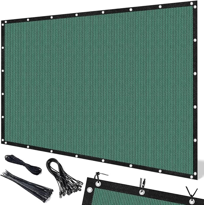 Artpuch 90% Sun Shade Cloth, 12 x 12 FT Pergola Shade Cover Canopy with Grommets, Sun Screen Fabric Tarp for Patio, Outdoor, Garden, Backyard, Green