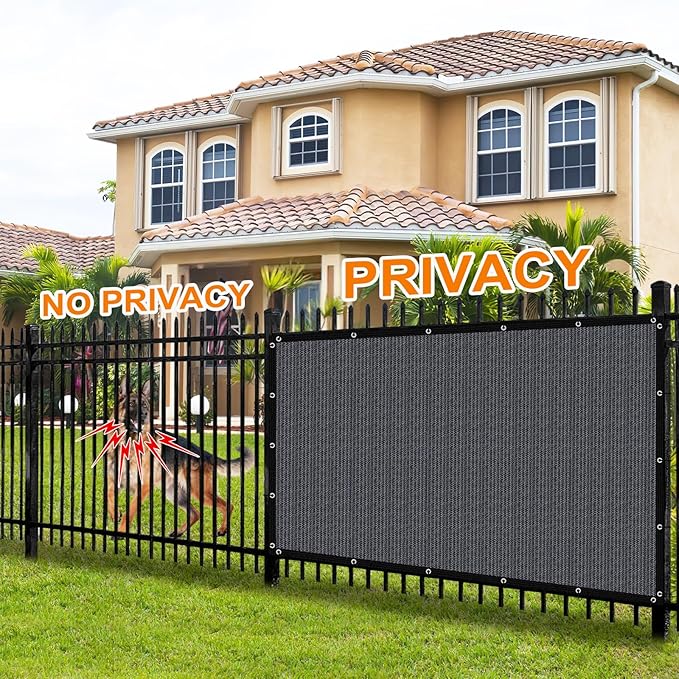 Artpuch 90% Sun Shade Cloth, 8 x 16 FT Pergola Shade Cover Canopy with Grommets, Sun Screen Fabric Tarp for Patio, Outdoor, Garden, Backyard, Dark Grey