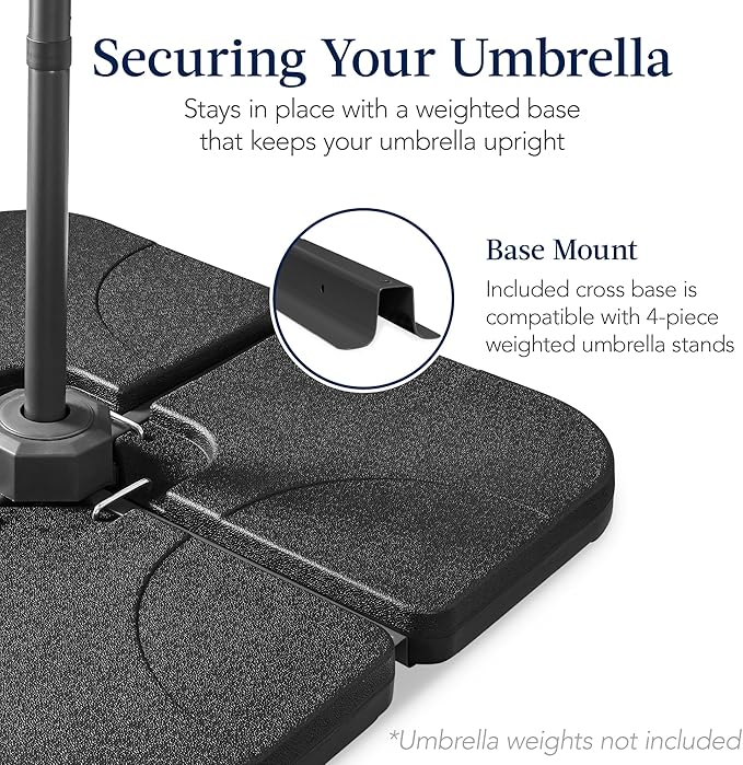 Best Choice Products 10ft Offset Cantilever Hanging Market Patio Umbrella, Smooth 360° Rotation, 8 Sturdy Ribs, Easy Adjustment - Fog Gray