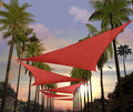Amgo 14' x 14' x 19.8' Red Right Triangle Sun Shade Sail Outdoor Canopy Awning UPF50+ AGTAPRT12, 95% UV Blockage, Water & Air Permeable, Commercial Standard Heavy Duty (We Make Custom Size)