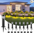 8 Pack LED Low Voltage Bollard Pathway Lights, 12V 200LM IP67 Waterproof Landscape Lighting for Garden, Driveway, Festive Outdoor Decor, 2700K Warm White